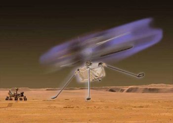 Helicopters Flying at Mars May Glow at Dusk