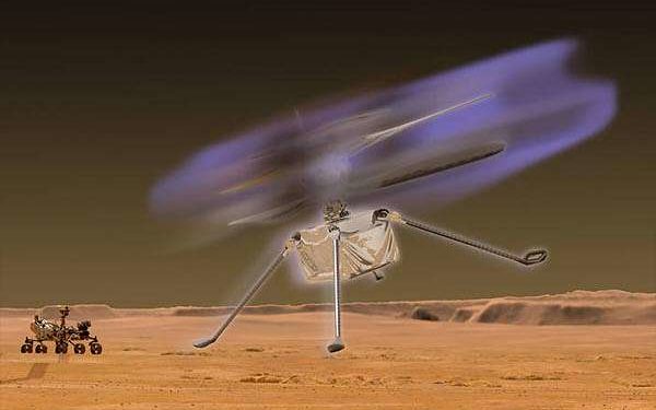 Helicopters Flying at Mars May Glow at Dusk