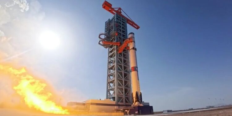 China’s 1st reusable rocket test fires engines ahead of debut flight (video)