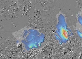 Volcanic explosions on Mars may have left massive ice deposits at the Red Planet’s equator