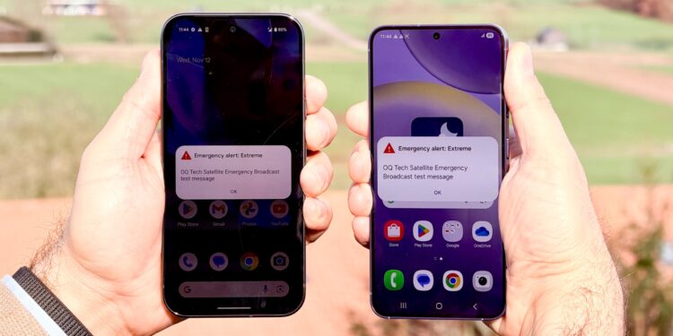 OQ Technology demos European emergency smartphone alert from space