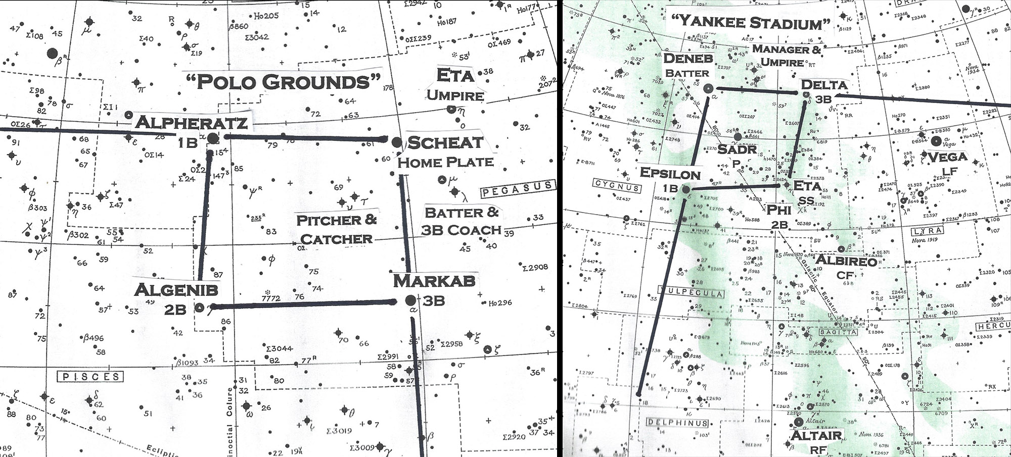 night sky fall 2020 baseball diamonds