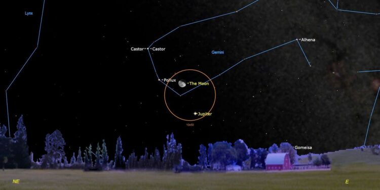 Don’t miss Jupiter and the moon join up in the night sky this weekend