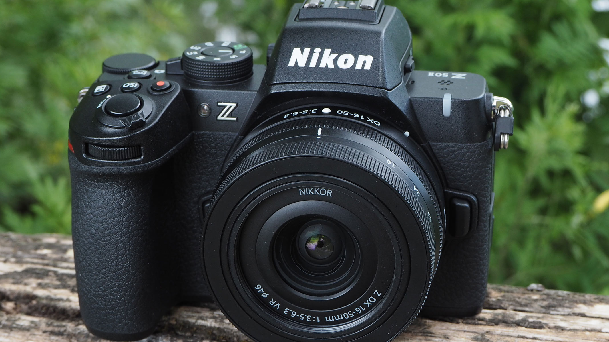 A close up of the Nikon Z50 II.