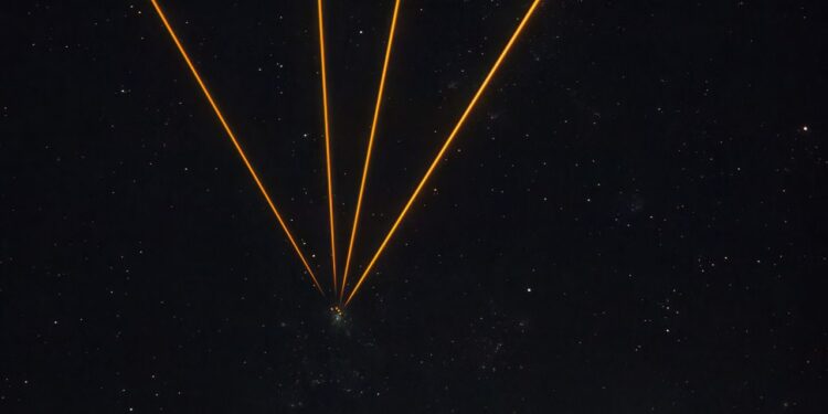 Lasers target the Tarantula Nebula with ‘artificial stars’ | Space photo of the day for Nov. 19, 2025