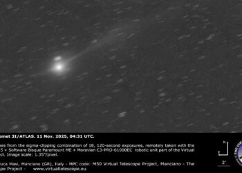 Interstellar comet 3I/ATLAS’s tail is still growing, new image shows