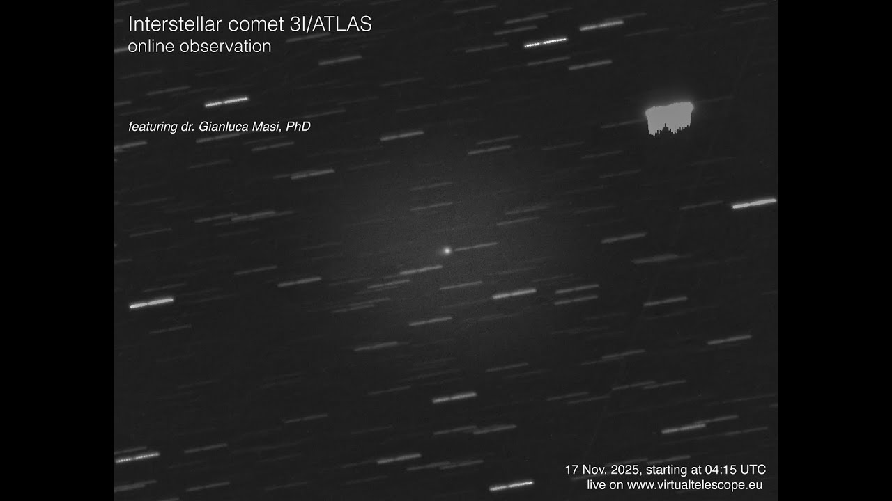 Interstellar comet 3I/ATLAS, an exceptional object: online observation – 17 Nov. 2025. - YouTube