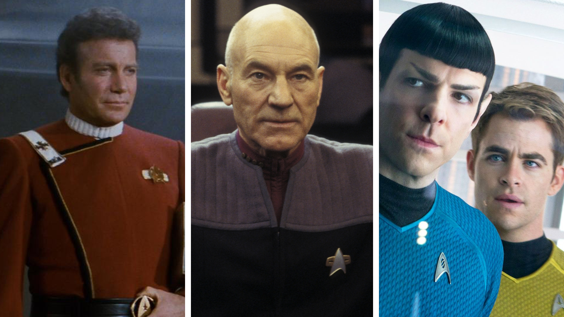 Star Trek movies in order (TOS Kirk, TNG Picard, Kelvin Kirk & Spock)