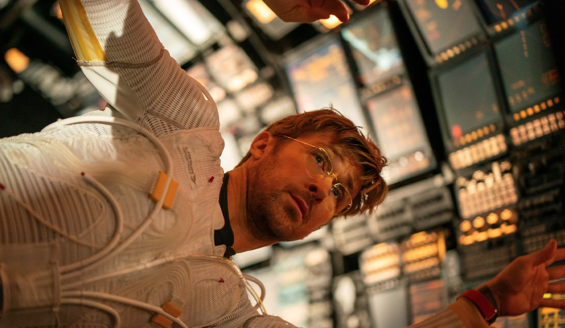 an astronaut on a sci-fi spaceship