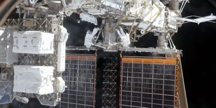 Astronauts complete prep for new ISS solar array on 1st NASA spacewalk in 10 months