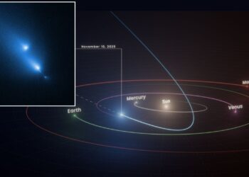 Hubble Space Telescope accidentally witnesses comet C/2025 K1 (ATLAS) breaking apart