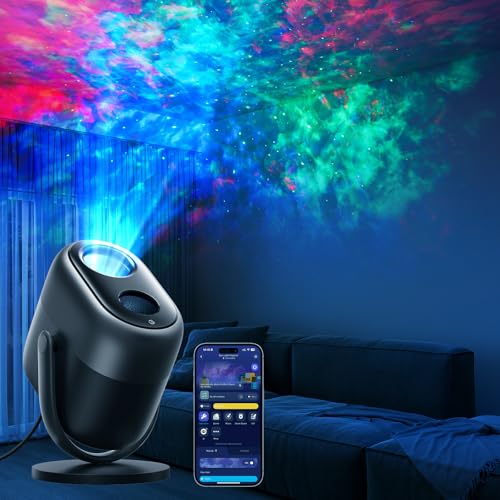 Govee Star Projector Lights, 7-Zone Colorful Nebula Effect, Compatible With Matter, 540ft&amp;sup2; Coverage, Led Ceiling Lights for Bedroom, 50+ Scenes, 18 White Noise, Room Decor, Gifts for Kids, Sleep Lamp