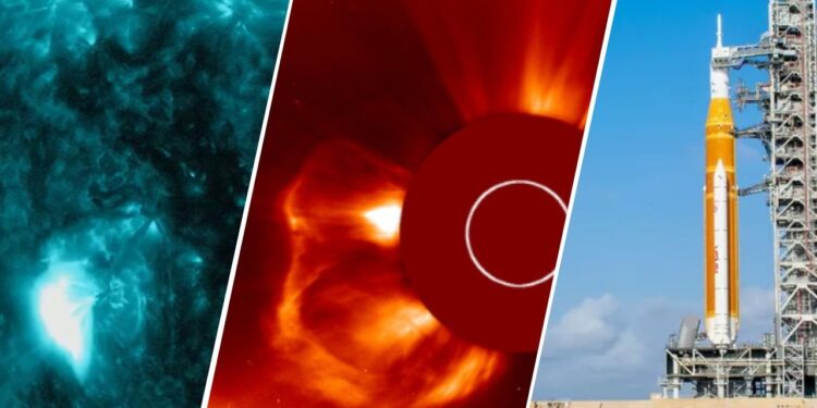 Powerful X-class solar flare triggers radio blackout ahead of Artemis 2 launch (video)