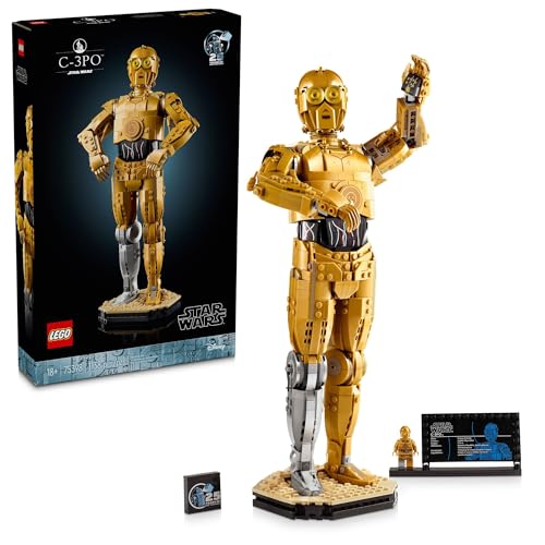 Lego Star Wars C-3po Buildable Droid Figure, Build and Display Model With C-3po Minifigure, Star Wars Collectible for Home or Office D&amp;eacute;cor, Nostalgic Gift Idea for Adults, Fans or Collectors, 75398