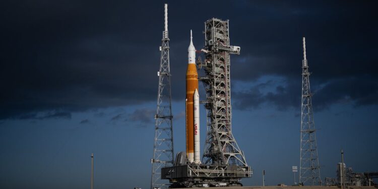 NASA’s Artemis 2 moon rocket arrives back at the launch pad