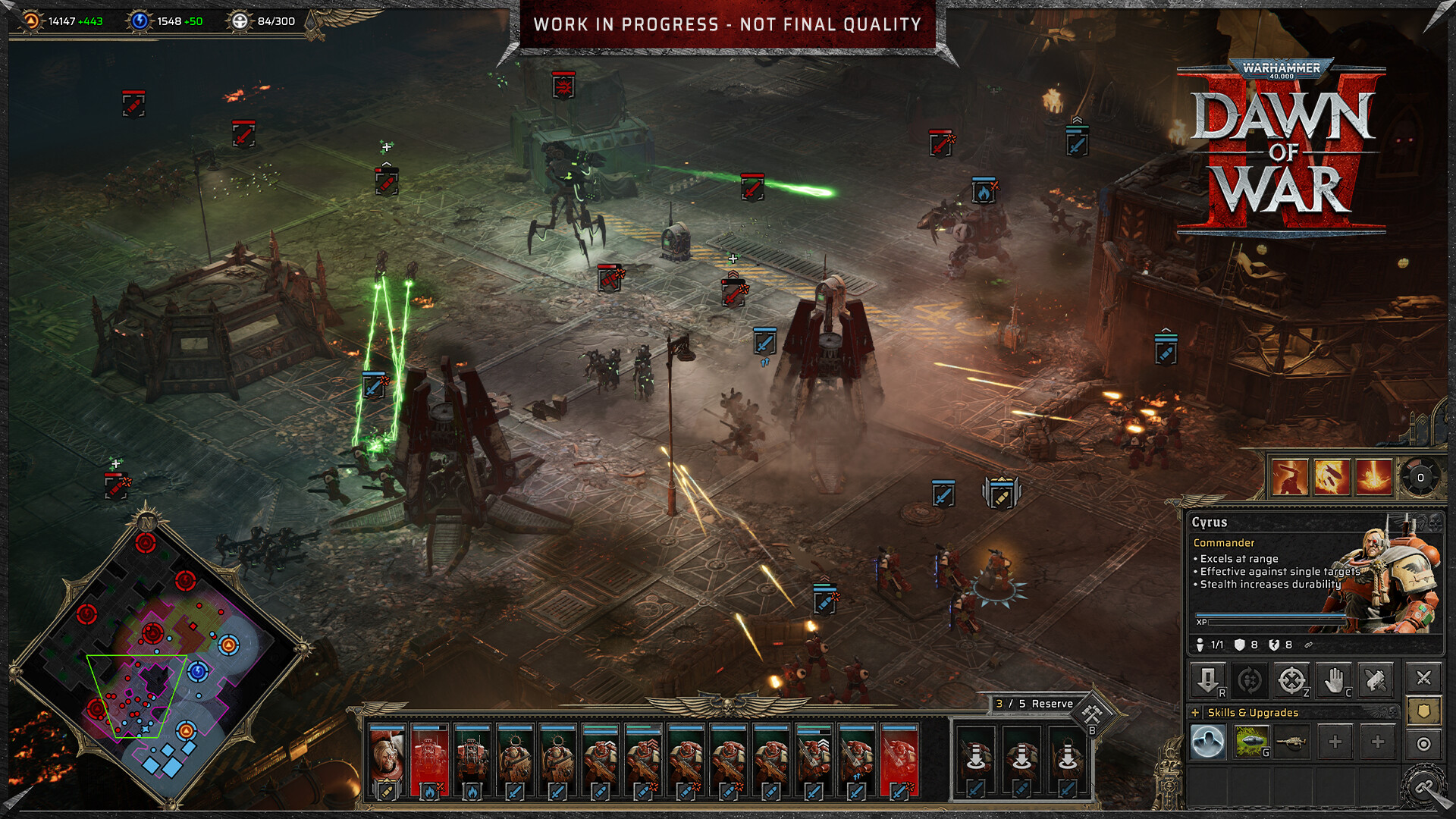 Screenshot from sci-fi strategy game "Dawn of War 4"