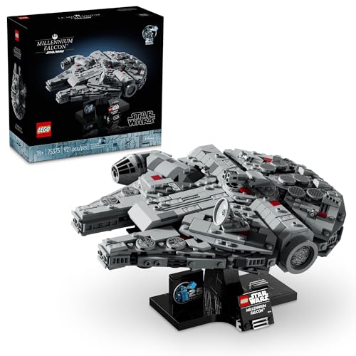 Lego Star Wars Millennium Falcon a New Hope 25th Anniversary Collectable Model - Diy Building Sets for Adults, Men &amp;amp; Women, Ages 18+ - Comes With Display Stand - Star Wars Gift - 75375