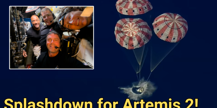 Splashdown! Artemis 2 astronauts return to Earth after historic NASA mission to the moon