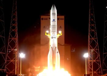 Europe’s powerful Ariane 6 rocket launches 32 Amazon internet satellites to orbit