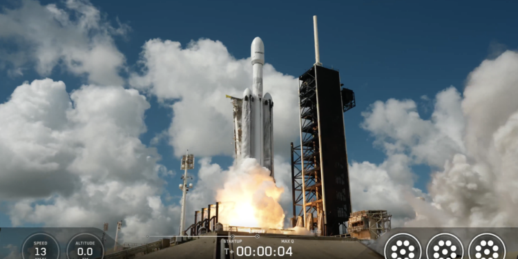 Falcon Heavy launches final ViaSat-3 terabit-class satellite