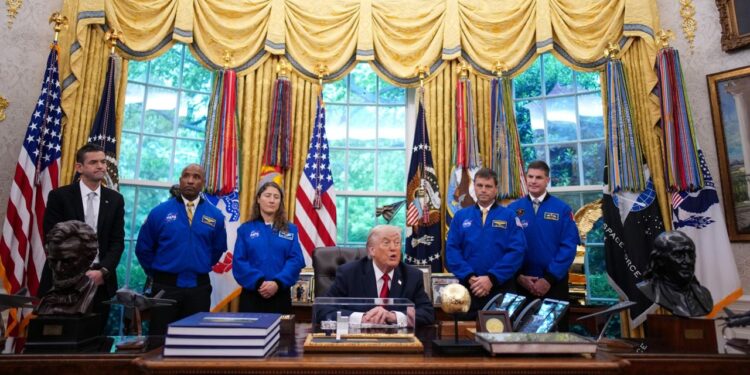 Trump invited the Artemis 2 moon astronauts to the White House. Here’s what happened