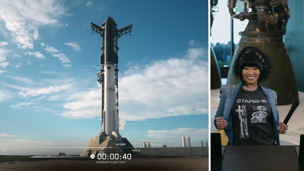 SpaceX's Starship Flight 12 Starship in hold with Nicki Minaj minutes before flight
