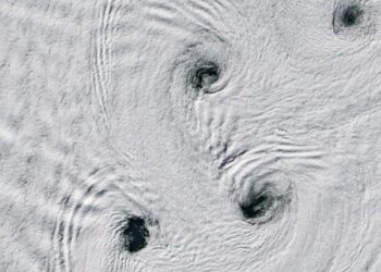 Mesmerizing vortexes swirl near an Antarctic volcano | Space photo of the day for May 12, 2026
